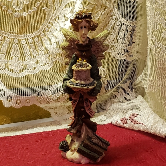 Vtg 94 Boyd's Bears B-Day Angel Figurine Beatrice - Picture 3 of 8